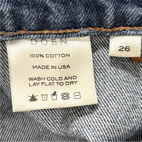 DOEN Lena Jeans Verneuil Wash High Rise Straight Leg - Size 26 - Picture 5 of 6